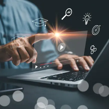 Education and eLearning technology illustration